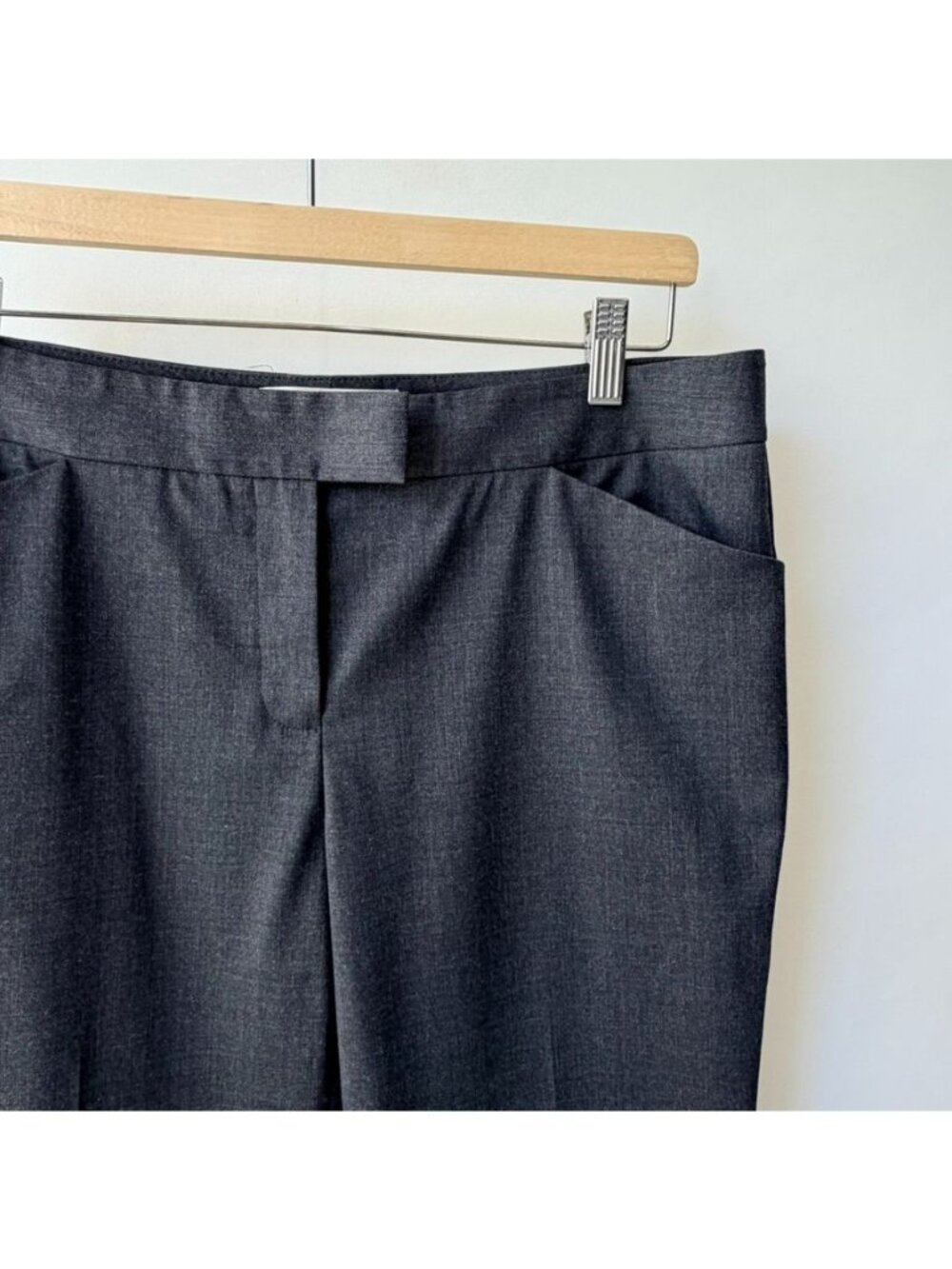 Lafayette 148 New York Irving Gray Wool Blend Dress Pants Women's Size 8 H86 - Picture 5 of 15
